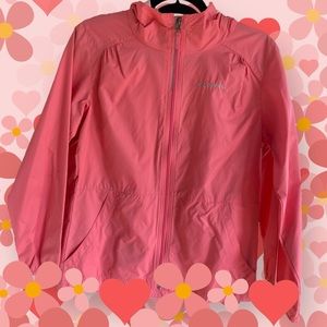 Girls, Columbia, windbreaker jacket, pink, size large 14/16